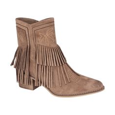 Natural Reflections� Journey Tassel Boots for Ladies are ready to spend the night boot-scootin'. These ankle boots have fabric suede uppers that feature tassels in the front and back. The cowboy-boot stitching on the bridges, pointed toes, and ankles gives these boots a Western charm. Full-length inside zippers make putting on and taking off these Natural Reflections boots easy. Stay comfortable for longer thanks to the padded tricot linings with polyurethane facings and cushioned full-length suede socks. The smooth thermoplastic resin (TPR) rubber outsoles have medium-sized heels to complete the classic Western boot style. Imported.  Ankle boots with fabric suede uppers featuring tassels in the front and back;   Cowboy-boot stitching on bridges, pointed toes, and ankles;   Full-length ins Western Suede Boots With Tassels, Western Suede Fringe Boots, Western Boots With Tassels For Fall, Western Style Suede Boots With Fringe, Winter Suede Boots With Tassels, Western Style Boots With Tassels For Fall, Western Boots With Tassels And Round Toe, Fall Tassel Boots With Round Toe, Winter Fringe Boots With Round Toe