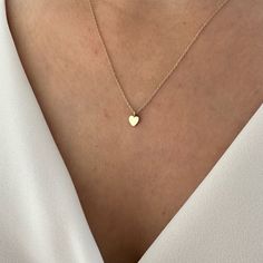 "14K Gold Heart Necklace, Minimalist Love Necklace, Wedding Gift The heart shape is universally recognized as a symbol of love and affection. Wearing heart jewelry can indicate a romantic relationship, deep emotional connection, or a loving sentiment toward someone as well as self-love and self-care. Heart jewelry, especially when given as a gift, can symbolize a commitment to a romantic partner or a pledge of loyalty and devotion. It might also represent the idea of giving one's heart to anothe Necklaces From Boyfriend, Fine Jewelry Heart Pendant Necklace For Wedding, Wedding Heart Pendant Necklace In Fine Jewelry Style, Wedding Fine Jewelry Heart Necklace With Charm, Wedding Fine Jewelry Heart Pendant Necklace, Minimalist Rose Gold Heart Cut Jewelry, Heart Cut Jewelry With Heart Charm For Valentine's Day, Heart Shaped Fine Jewelry Necklace For Anniversary, Fine Jewelry Double Heart Necklace For Wedding