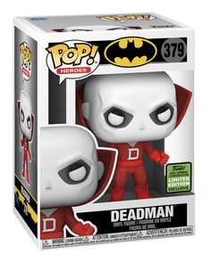 the batman movie pop vinyl figure is shown in its box, and it looks like he's about to be deadman