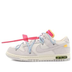 Nike OFF-WHITE x Dunk Low The 50 NO.38 DJ0950-113 – TELATAPA Off-white Shoes, Nike Dunks Off White, Off White Shoes Women, Dunks Off White, Off White Nike Shoes, Colorful Nikes, Off White Nike Dunk, Sneaker Collaboration, Off White Dunks