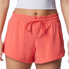 A stretchy, lightweight fabric blend make these women's Columbia shorts an active essential.Finding the perfect fit and size for women's clothing requires basic measurements of your chest, waist, hips and inseam. Use this guide to learn more about sizing and everything Kohl's has to offer in women's fashion. A stretchy, lightweight fabric blend make these women's Columbia shorts an active essential.Finding the perfect fit and size for women's clothing requires basic measurements of your chest, waist, hips and inseam. Use this guide to learn more about sizing and everything Kohl's has to offer in women's fashion. 4-way stretchy fabric blend 2 pocketsFIT & SIZING 5-in. inseam Drawstring elastic waistband Midrise sits at the hipFABRIC & CARE Polyester, elastane Machine wash Imported Size: Sma Cheap Beach Shorts With Moisture-wicking, Beach Mini Shorts With Elastic Waistband, Columbia Bogota, Sporty Pink Bottoms With Built-in Shorts, Non-stretch Beach Shorts With Elastic Waistband, Beach Athletic Shorts With Drawstring, Short Length, Stretch Shorts, Bottom Clothes, Columbia