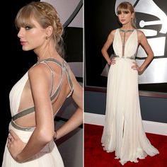 Grammy Fashion, Quick Updos, Gowns Couture, Attractive Dresses, Best Red Carpet Looks, Taylor Swift Hair, Looks Party, Holiday Wear