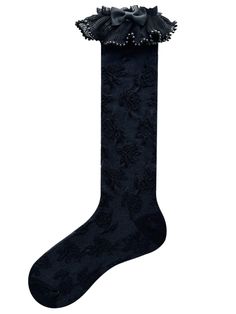 This price is for a pair of stockings only, others are not included.   	 		 			Size 			Free Size 		 		 			Length 			28 Elegant Black Knee-high Socks, Elegant Black Fitted Knee-high Socks, Elegant Knee-high Stockings, Elegant Black Thigh High Socks, Elegant Black Socks For Spring, Elegant Knee-high Stockings For Spring, Elegant Knee-high Socks For Winter, Elegant Winter Party Socks, Elegant Fitted Socks For Party