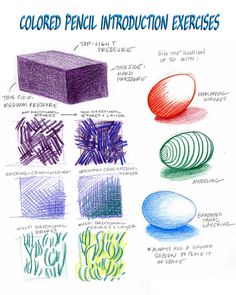 an image of colored pencil instructions for drawing