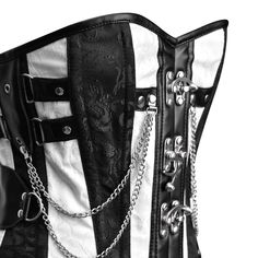 . The Black and white corset Top is a versatile option that serves multiple purposes, including tight-lacing, shaping the body, and training the waist. It is a prudent investment for achieving your desired physique or appearance. Moreover, this corset sets you apart and draws attention to you. The Over Bust Corset provides substantial support for the lumbar, midsection, and lower back, potentially improving posture during everyday tasks. Its robust design, featuring Heavy Duty Steel Boning, ensu