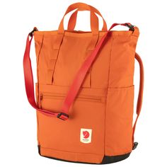 PRICES MAY VARY. The Fjallraven High Coast Totepack is a high-utility pack featuring a water-resistant shell and pack-able construction for convenient outdoor travel. Adjustable top shoulder straps and top handle attribute to a handful of styling and styling options. 100% recycled nylon main fabric and lining. Zip-adjustable front and open side pockets. Fold-able and pack-able construction so bag can be folded into self. Waterproof outer shell. The Fjallraven High Coast Totepack is a high-utilit Fjallraven Mini, Fjallraven High Coast, Raven Color, Orange Backpacks, Sunset Orange, Backpack Sport, Waterproof Bags, Travel Collection, Hip Bag