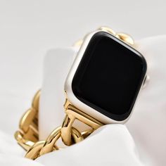 Meet your new favourite watch band. Perfect to add a touch of luxe to any outfit, wear it on repeat to the office, bar and everywhere in between. Crafted from premium stainless steel and plated in 18k Gold to elevate your Apple Watch into a piece of fine jewellery. Our commitment to high quality ensures your bracelet is: Waterproof Rust Free Tarnish Free Nickel Free Plating Need to shorten your band for a firmer fit? Simply flick open & remove the clasp links with your nail - no tool required! O Timeless Gold Rectangular Watch Bands, Elegant Gold Stainless Steel Watch Accessories, Adjustable Gold Watch Band With Solid Link Construction, Gold Bracelet Strap Watch Bands For Formal Occasions, Classic Gold Watch Accessories With Solid Link, Elegant Adjustable Yellow Gold Watch Band, Modern Yellow Gold Rectangular Watch Bands, Modern Bracelet Strap Watch Bands For Formal Occasions, Adjustable Gold Metal Watch Bands