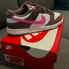 Brand New -Never Worn Nike Dunk Low Sneaker In Smokey Mauve, Playful Pink, & White Nike Brown, Nike Dunk Low, Low Sneakers, Dunk Low, Nike Dunk, New Nike, Nike Dunks, Shoe Game, Shoe Brands