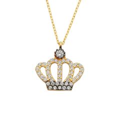 - Queen Crown Princess women jewelry necklace is made with high quality 14K real solid gold and as decorated with white zirconia stones - This charm, dainty, delicate and trendy the women jewelry pendant necklace has been artfully designed for timeless yet modern millennial fashion. - You receive the necklace in a beautiful and free gift box. - Free shipping (Arrive within 4 business days to USA and Canada ( 1 day for production+3 days for shipment)) - This necklace is a perfect and special gift Gold Queen Crown, Dainty Crown, Crown Pendant Necklace, Snowflake Bracelet, Solid Gold Charms, Crown Pendant, Queen Jewelry, Crown Necklace, Artfully Designed