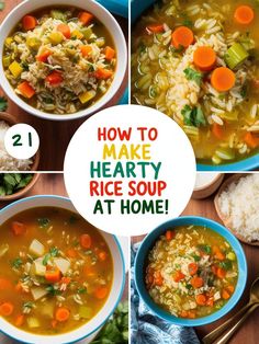 Learn how to make this hearty rice soup right in your kitchen! A wholesome, satisfying dish that everyone will love. #HomemadeSoup #HeartyMeals #RiceSoupRecipe