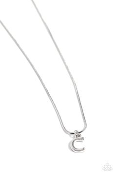 Featuring a sleek finish, a silver letter "C" dances below the collar from a dainty silver snake chain, for a sentimentally simple design. Features an adjustable clasp closure.   Sold as one individual necklace. Includes one pair of matching earrings. Ear Cuff Jewelry, Latest Jewellery Trends, Refined Aesthetic, Silver Snake Chain, Letter C, Paparazzi Accessories, Latest Jewellery, Paparazzi Jewelry, Short Necklace