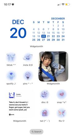 an image of a calendar with pictures on it