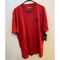 True Religion Mens Red T-Shirt 3xl New, Available If Listed Red Crew Neck Shirt With Relaxed Fit, Red Relaxed Fit Shirt With Crew Neck, Red Relaxed Fit Crew Neck Shirt, Red T Shirt, Red Tshirt, True Religion, Mens Shirts, Man Shop, Red