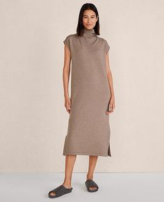 Haven Well Within. A thoughtful collection of lounge, sleep, home, and lifestyle essentials — and your trusted resource for all things wellbeing. In soft tencel fleece, this cowl neck dress mixes comfort and style to deliver all-day ease. Cowl neck. Cap sleeves. Side slits.,Imported:Imported,Fabrication:63% TENCEL™ Lyocell, 34% Recycled Polyester, 3% Spandex,Garment Care:Machine Washable Haven Well Within Tencel Fleece Cowl Neck Dress by Ann Taylor Size regular - One Size Forest Branch Women's A-line, Cowl, Neck, Sleeveless, Dresses, 63%, TENCEL™, Lyocell, 34%, Recycled, Polyester, 3%, Spandex, Machine, Washable Sleeveless Dresses, Cowl Neck Dress, Large Size Dresses, Mid Calf, Cowl Neck, Effortless Style, Ann Taylor, Cap Sleeves, Neck Dress