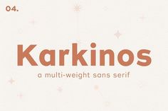 the font and numbers for karkinos