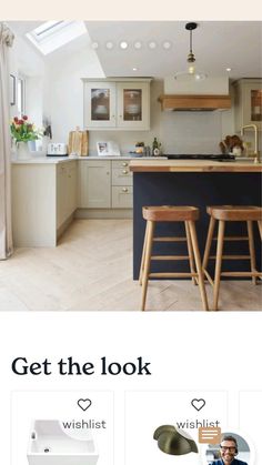 an image of a kitchen with stools in it