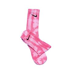 Hi Everyone These Are Brand *New* Nike Everyday Cotton Cushion Socks That Were Hand Dyed, Never Worn, Unique Fun Pair, Photo Of Actual Sock, That Make A Bold Statement , Thank You For Viewing, They Come Pre Washed After Process Limited Quantity Batch Of Hand Dyed Socks Assortments, Every Pair I Make Will Be Unique , And No Two Will Ever Be Alike , Makes A Great Gift , Thank You Enjoy Sizes Yth 5y-7y Wmn 6-10 Men 6-8 Machine Wash With Like Colors Please Don't Bleach, Tumble Dry Low Pink Nike Socks, Nike Socks Women, Dyed Nike Socks, White Nike Socks, Dyed Socks, Dri Fit Socks, Nike Crew Socks, Vintage Socks, Nike Socks