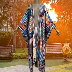 Kimono Robe Dressing Gown, Oversized length Long Kimono, Robe, Holiday Look, Blouse Loose abaya Casual beach Cover Up boho dress party kaftan * Style: Young Style * Material: Polyester * Young Style: Bohemian * Size: length 145cm (57 inches)/ bust: 130 cm/51.2 inches * Note: 1. Please help me check size before ordering. Because Items measured by hands; they may be 2-4cm differences. (All measurement in cm and please note 1cm=0.39inch 1 inch=2.54cm ) 2. Because of lighting effects, the color of s Bohemian V-neck Patchwork Maxi Dress, Patchwork Beach Dress For Beach Season, Summer Vacation Patchwork Maxi Dress, Oversized Multicolor Casual Maxi Dress, Casual Patchwork Maxi Dress For Beach, Long Sleeve Patchwork Beach Dress, Spring Patchwork Kaftan, Long Sleeve Patchwork Maxi Dress For Vacation, Bohemian Patchwork Maxi Dress For Beach