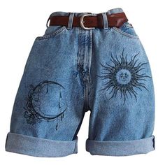 Sun & Moon Loose Denim Shorts