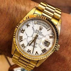 Gold Watches For Men, Classy Watch, Patek Philippe Watches, Omega Watches, Gold Watches, Swiss Army Watches, Old Watches, Rolex Air King, Rolex Men