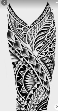 an abstract tattoo design on the back of a woman's arm