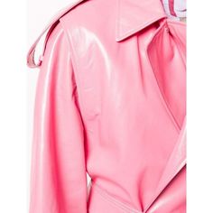 This trench coat is cut from crinkled glossed-leather in a vibrant 'Candy' pink hue and traced with strategically placed snaps - they'll allow you to transform it into a cropped jacket or sleeveless vest, depending on your mood. The triangular buckle is a subtle reference to the 'V' in the brand's name.-pink crinkled glossed-leatherSlips on100% Lamb LeatherEpaulettesStorm flapButton cuffsIncludes matching belt with logo buckle closureCenter back ventIncludes detachable vest with snap buttonTwo s Designer Pink Spring Outerwear, Designer Pink Outerwear With Button Closure, Luxury Pink Outerwear For Spring, The Bronx New York, Pink Tote, Leather Trench Coat, Candy Pink, Cropped Jacket, Sleeveless Vest