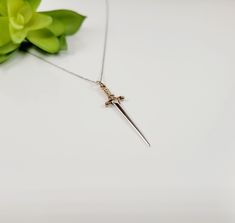 "🚚 Spend $35+ to Unlock Free Shipping! (US residents Only)🚚 ~ Sterling Silver Sword Necklace~ ❇️ Type: Charm/Pendant ❇️ Pendant Size: 25X19MM ❇️ Chain Lengths: 16\" or 18\" ❇️ Chain Options: Silver or 14K Gold Filled ❇️ Material: 925 Sterling Silver ❇️ Style: Dainty" October Jewelry, Fantasy Jewelry, Necklace Sterling Silver, Necklace For Women, Cute Jewelry