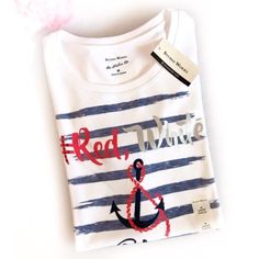 Studio Works Women’s Nautical Printed Tee Size: Medium Measurements Lay Flat: Bust: 20 Inches Total Length: 25.5 Inches Very Good Quality - It’s Like Tommy Hilfiger Design Brand New With Tag Bundle To Save! Please Check Out My Other Listings Too :) Smoke Free-Pet Free E-15 Summer Marine Style Cotton Tops, Marine Style Cotton Tops For Summer, Nautical Cotton Tops For The Beach, Nautical Style Cotton Tops For Vacation, Nautical Cotton Tops For Vacation, Cotton Nautical Tops For Vacation, White Nautical Tops For Vacation, Nautical Letter Print T-shirt For Summer, Nautical Style Letter Print T-shirt For Summer