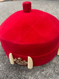 Elegant Red Ceremonial Headpieces, Red Adjustable Hat With Round Crown, Red Adjustable Hat, Red Adjustable Round Crown Hat, Adjustable Red Ceremonial Headpiece, Red Wedding Cap, Traditional Red Hat With Round Crown, Adjustable Ceremonial Costume Hat With Structured Crown, Ceremonial Costume Hat With Structured Crown