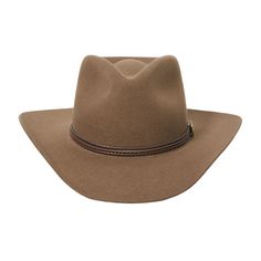 Wool Felt Hat Inspired by Classic Western Design This hat's exceptional quality and classic design define style and elegance, perfect for every good cowboy who appreciates premium craftsmanship! Material: 100% Wool Felt Head circumference size: Adjustable 22.83-23.62 in(58-60 cm) Crown: 4.72 in (12 cm) Brim: 2.76-2.95 in (7-7.5 cm) Hatband: 3-Cord Braided Leather（Random color: black or brown） Liner: Satin Handmade Elevate your Western style with this premium hat, designed for both comfort and so Classic Brown Fedora For Ranch, Classic Brown Hats For Country Events, Classic Rigid Hats For Ranch, Fitted Brown Fedora For Ranch, Classic Riding Hat With Curved Brim, Fitted Brown Western Hat, Classic Brown Flat Brim Felt Hat, Elegant Brown Hat Band For Ranch, Classic Brown Hats For Ranch