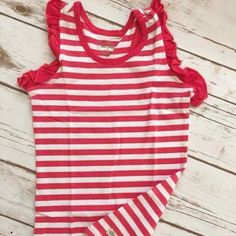 Brand New. Does Not Come With Branded Hang Tag. Striped Cotton Top For Playwear, Cute Red Ruffled Top, Playful Striped Tops For Playwear, Striped Short Sleeve Tops For Playwear, Striped Tops For Spring Playwear, Striped Tops For Playwear In Spring, Playful Ruffled T-shirt For Summer, Playful Ruffle Tops For Playwear, Playful Ruffled Tops For Playwear