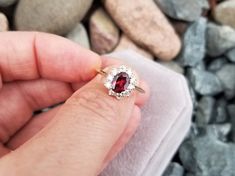 Excited to share the latest addition to my #etsy shop: Red Spinel Diamond Cluster Ring. Oval Engagement https://etsy.me/2NS3Gmj #jewelry #ring #red #oval #gold #women #stone #victorian #engagementring Red Cluster Ring With Brilliant Cut For Wedding, Red Brilliant Cut Cluster Ring For Wedding, Anniversary Garnet Gemstone Cluster Ring, Red Wedding Cluster Ring With Brilliant Cut, Brilliant Cut Ruby Cluster Ring As Gift, Ruby Cluster Ring With Round Cut For Gift, Cluster Ruby Ring With Center Stone, Ruby Cluster Ring With Round Cut, Ruby Cluster Ring Round Cut For Gifting