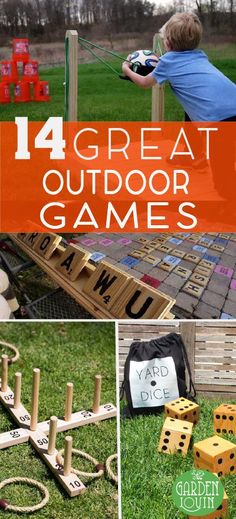 Family reunion, birthday party or a barbecue near? Check out these great outdoor games that will get everyone involved this summer. Jumbo Games, Bbq Games, Outside Games, Reunion Games, Outdoor Games For Kids, Hunting Camp, Ideas Backyard, Yard Games, Camp Ideas