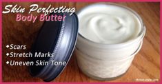 skin-perfecting-body-butter-490x256 Healing Skin, Diy Body Butter, Jasmine Essential Oil, Diy Lotion, Oil Skin, Homemade Lotion, Homemade Beauty, Stretch Mark, Frankincense Essential Oil