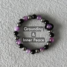 -Embrace Balance and Resilience- Enhance your sense of stability with this **Onyx, Amethyst, and Hematite bracelet**. Designed to support grounding and inner peace, it's perfect for maintaining balance. -Material- Stones: Onyx, Amethyst, and Hematite Size: 8mm Accessories: Onyx Ring -Key Elements- - Onyx: Often associated with protection. - Amethyst: Linked to calm and clarity. - Hematite: Known for grounding qualities. -Ideal for Everyday Wear- This bracelet blends style with thoughtful design, Grounding Crystals, Empath Protection, Hematite Bracelet, Healing Crystal Jewelry, Bracelet For Men, Onyx Ring, Crystal Bracelet, Empath, Healing Crystal