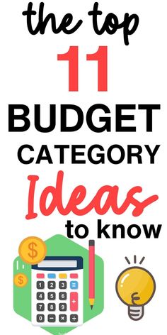 the top 11 budget category ideas to know