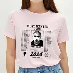 Bad Bunny Most Wanted Tour 2024 If You Are Not A Real Fan Dont Come Classic T-Shirt Experience the epitome of casual style with our 2D T-Shirts. Crafted for comfort and showcasing unique, eye-catching designs, these tees seamlessly blend fashion with everyday wear. The soft, breathable fabric ensures a cozy feel, making it an ideal choice for any occasion. The 2D graphics add a touch of creativity, transforming a basic tee into a statement piece. Express your individuality with a diverse range o Vibrant Patterns, Most Wanted, Royal Red, Bad Bunny, Basic Tee, Black And Navy, Statement Pieces, Casual Style, Breathable Fabric