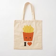 100% cotton reusable shopping carry bag with digital print on one side. If you love French fries this is something for you This Cute Kawaii design is aesthetic and funny Perfect for fast food and french fries lovers Kawaii Cotton Canvas Bag Rectangular, Kawaii Cotton Canvas Rectangular Bag, Kawaii Rectangular Cotton Canvas Bag, Kawaii Cotton Canvas Bag For Daily Use, Cute Cotton Canvas Bag For Gift, Kawaii Pattern, Food Junk, Love French, Food Fashion