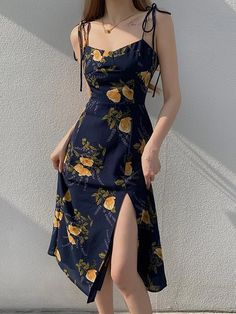 Uveng Floral Strap Midi Dress Women Party Elegant Sleeveless Bodycon Casual Female Fashion Beach Dresses Holiday Clothes Summer Holiday Clothes, Bodycon Casual, Dresses Holiday, Clothes Summer, Easy Trendy Outfits, Women Party, Mode Inspo, Glam Dresses, Female Fashion