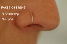 a nose ring with no piercing is shown