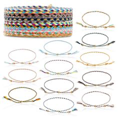 PRICES MAY VARY. Braided Wrap Bracelet: These colorful woven friendship rope tie bracelets come in various colors and patterns that make a special gift for friends, siblings or a significant other Perfect for Parties: Give a braided rope bracelet out in goodie bags at any summer pool party BBQ, celebration or as a gift to a loved at for any reason High Quality: The friendship bracelet braided rope is made of quality bronze bead and polyester material for sturdiness Dimensions: The braided cord b Girls Camp Gifts, Tie Bracelets, Pool Party Summer, Braided Rope Bracelet, Kids Toy Shop, Easy Doodle, Rope Tie, Chantel Jeffries, Friendship Jewelry