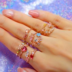 Beading Tips, Pink Flower Ring, Hair Acessories, Dainty Butterfly, Crystal Vibes, Fantasy Life, Goddess Jewelry, Indie Jewelry, Nature Wallpapers