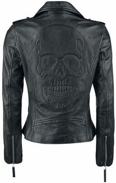 Mode Rock, Mode Punk, Estilo Rock, Skull Clothing, Biker Chic, Real Leather Jacket, Skull Fashion, Biker Chick, A Skull