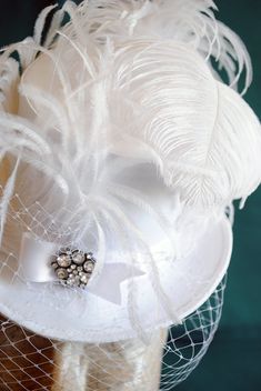 Bridal Fascinator Hat with VeilVictorian Wedding Mini Top | Etsy Hat With Veil, Bridal Fascinator, Mini Top Hat, Birdcage Veil, Wedding Fascinators, Victorian Wedding, Fascinator Hat, Unique Purses, Mini Top