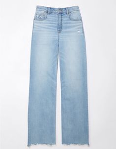 AE Dreamy Drape Stretch Super High-Waisted Baggy Wide-Leg Jean Wide Leg Jeans American Eagle, Cute Jeans Baggy, Wide Legged Jeans Outfit, Cute Jeans Outfit, Preppy Jeans, Straight Legged Jeans, Baggy Wide Leg Jeans, Jeans From American Eagle, North Conway