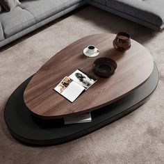 a coffee table that is sitting on the floor