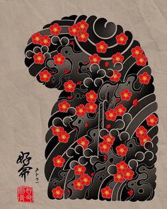 Japanese Patterns Tattoo, Koi Tattoo Sleeve, Tattoo Japanese Style, Japanese Flower Tattoo, Tattoo Background, Koi Tattoo, Back Tattoos For Guys, Irezumi Tattoos, Chest Tattoo Men