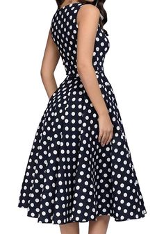 This is a beautiful brand new full length dress. It is made of 100% polyester, has a back zipper closure, has a boatneck, retro style, mid-calf length, a-line design and available in sizes Small - 2XLarge. Please Note: This item can take three weeks to ship. Please take shipping time into consideration if ordering for a particular date in view. Vintage Prom Dresses, Vintage Prom, Her Closet, Prom Dresses Vintage, Perfect Prom Dress, Big Night, Full Length Dress, Polka Dot Dress, Dot Dress