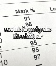 the text reads save his for good grade this school year