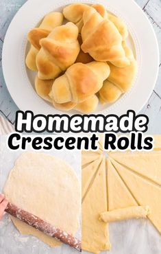 These Homemade Crescent Rolls are so soft and buttery they almost melt in your mouth. Made with just a handful of ingredients, these yeast rolls are a welcome addition to any table, no matter the occasion. #recipes Yeast Crescent Rolls, Cressant Rolls, Homemade Crescent Rolls, Yeast Rolls Recipe, Croissant Roll, Crescent Recipes, Homemade Rolls, Yeast Rolls, Crescent Roll Recipes